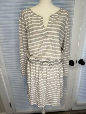 ✨ NWT Ann Taylor Striped Long Sleeve Drawstring Dress ✨ 1182